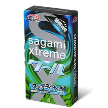 Презервативы Sagami Xtreme Mint с ароматом мяты - 10 шт. - Sagami - купить с доставкой в Петропавловске-Камчатском