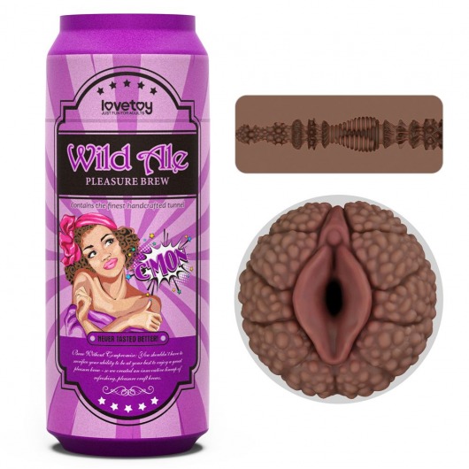Коричневый мастурбатор-вагина Pleasure Brew Masturbator-Wild Ale в банке - Lovetoy - в Петропавловске-Камчатском купить с доставкой