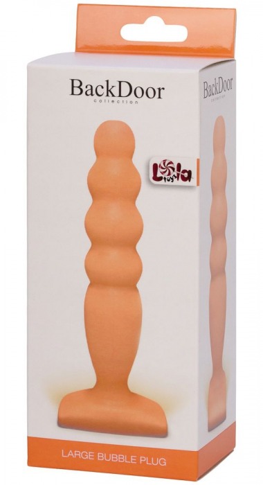 Телесный анальный стимулятор Large Bubble Plug - 14,5 см. - Lola Games