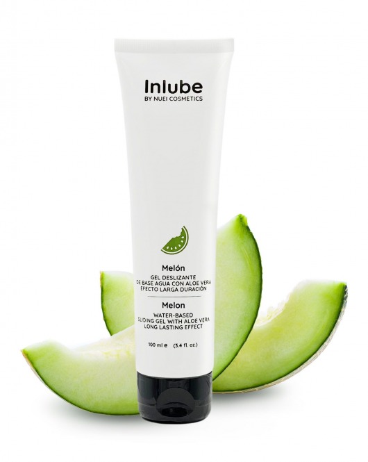 Лубрикант на водной основе Nuei Inlube с алоэ вера и ароматом дыни - 100 мл. - Nuei cosmetics - купить с доставкой в Петропавловске-Камчатском