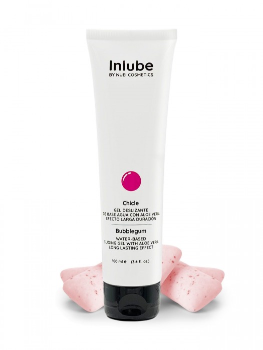 Лубрикант на водной основе Nuei Inlube с алоэ вера и ароматом бабл-гам - 100 мл. - Nuei cosmetics - купить с доставкой в Петропавловске-Камчатском
