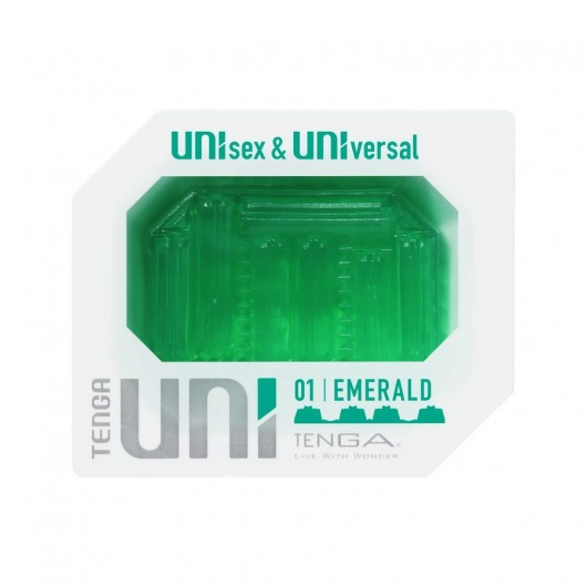 Зеленый мастурбатор-стимулятор Tenga Uni Emerald - Tenga - в Петропавловске-Камчатском купить с доставкой