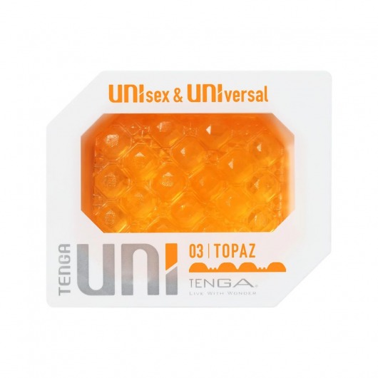 Оранжевый мастурбатор-стимулятор Tenga Uni Topaz - Tenga - в Петропавловске-Камчатском купить с доставкой