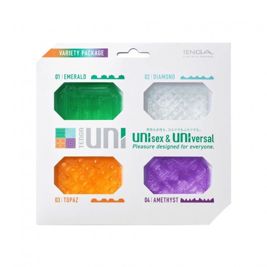 Набор из 4 мастурбаторов-стимуляторов Tenga Uni Variety Pack - Tenga - в Петропавловске-Камчатском купить с доставкой
