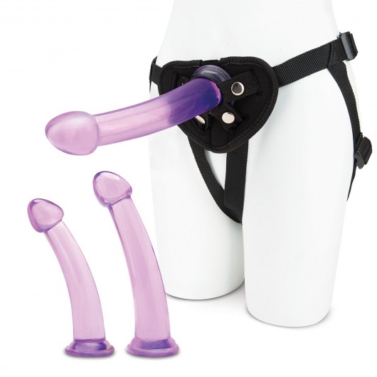 Тренировочный набор с тремя насадками Pegging Training Set - Lux Fetish - купить с доставкой в Петропавловске-Камчатском
