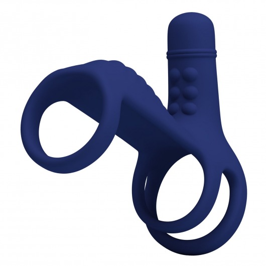 Синяя вибронасадка на пенис Vibrating Penis Sling - Baile - в Петропавловске-Камчатском купить с доставкой