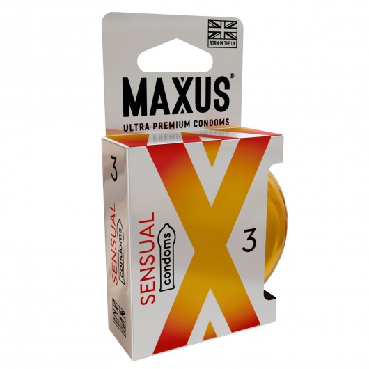 Презервативы анатомической формы Maxus Sensual - 3 шт. - Maxus - купить с доставкой в Петропавловске-Камчатском