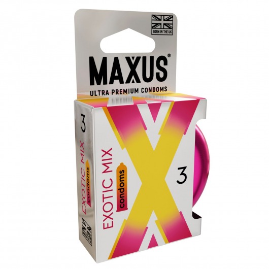 Ароматизированные презервативы Maxus Exotic Mix - 3 шт. - Maxus - купить с доставкой в Петропавловске-Камчатском