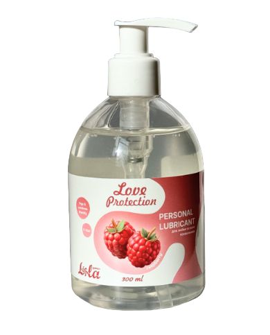 Лубрикант на водной основе Love Protection Raspberry с ароматом малины - 300 мл. - Lola Games - купить с доставкой в Петропавловске-Камчатском