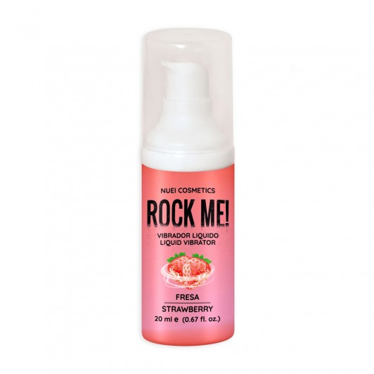 Жидкий вибратор Nuei Rock Me! с ароматом клубники - 20 мл. - Nuei cosmetics - купить с доставкой в Петропавловске-Камчатском