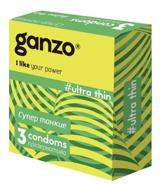 Ультратонкие презервативы Ganzo Ultra thin - 3 шт. - Ganzo - купить с доставкой в Петропавловске-Камчатском