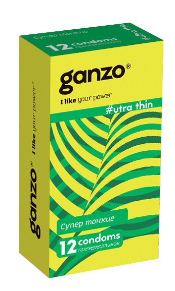 Ультратонкие презервативы Ganzo Ultra thin - 12 шт. - Ganzo - купить с доставкой в Петропавловске-Камчатском