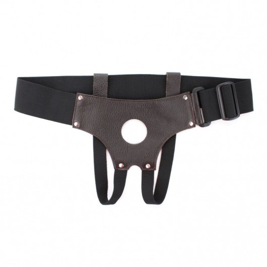 Трусики для страпона коричневого цвета - БДСМ Арсенал - купить с доставкой в Петропавловске-Камчатском