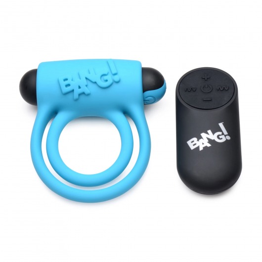 Голубое эрекционное виброкольцо 28X Remote Control Vibrating Cock Ring   Bullet - XR Brands - в Петропавловске-Камчатском купить с доставкой