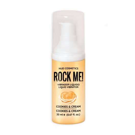 Жидкий вибратор Nuei Rock Me! с ароматом печенья и сливок - 20 мл. - Nuei cosmetics - купить с доставкой в Петропавловске-Камчатском