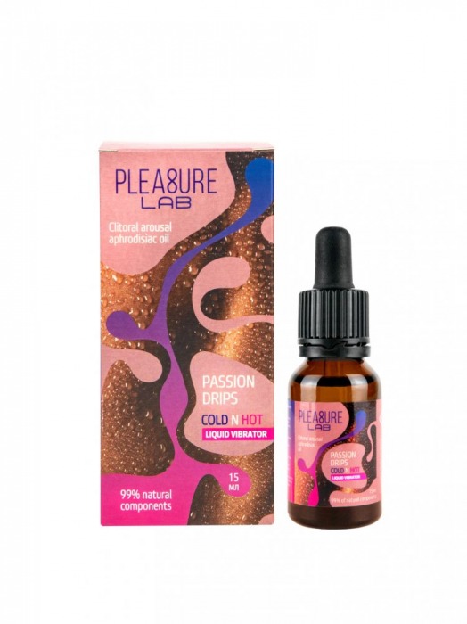 Жидкий вибратор Passion Drips Cold n Hot - 15 мл. - Pleasure Lab - купить с доставкой в Петропавловске-Камчатском