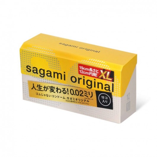 Презервативы увеличенного размера Sagami Original 0.02 XL-size - 12 шт. - Sagami - купить с доставкой в Петропавловске-Камчатском