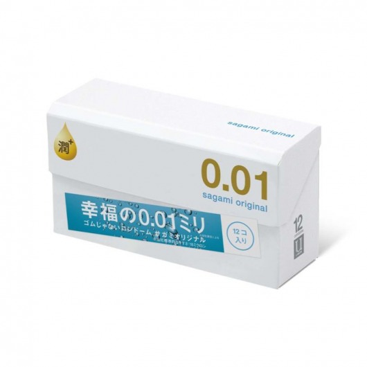 Увлажнённые презервативы Sagami Original 0.01 Extra Lub - 12 шт. - Sagami - купить с доставкой в Петропавловске-Камчатском
