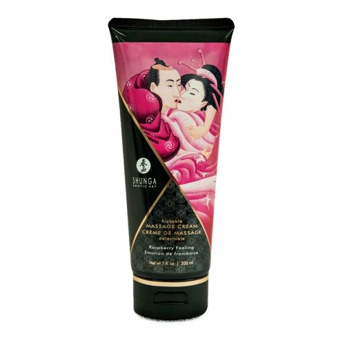 Массажный крем для тела с ароматом малины Raspberry feeling - 200 мл. - Shunga - купить с доставкой в Петропавловске-Камчатском