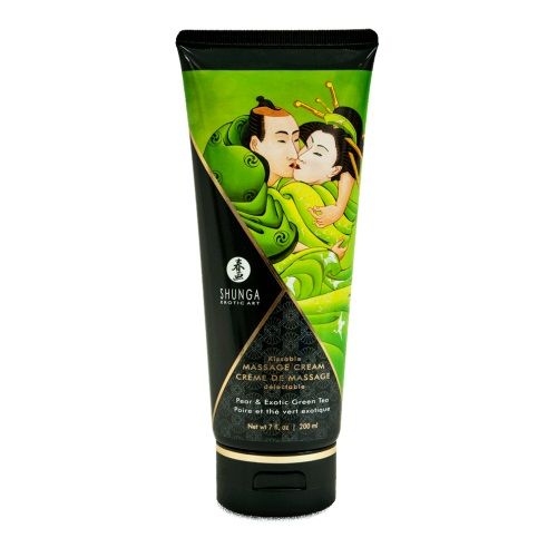 Массажный крем для тела с ароматом груши и зелёного чая Pear   Exotic Green Tea - 200 мл. - Shunga - купить с доставкой в Петропавловске-Камчатском