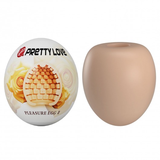 Бежевый мастурбатор-яйцо Pleasure Egg II - Baile - в Петропавловске-Камчатском купить с доставкой