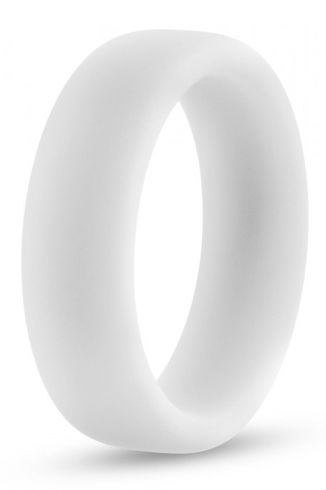Белое люминесцентное эрекционное кольцо Silicone Glo Cock Ring - Blush Novelties - в Петропавловске-Камчатском купить с доставкой