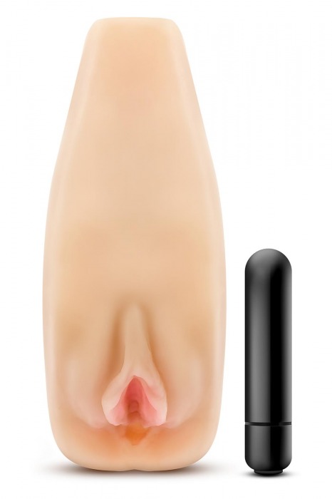 Мастурбатор-вагина с вибрацией Soft   Wet Natasha Realistic Beige Masturbator - Blush Novelties - в Петропавловске-Камчатском купить с доставкой