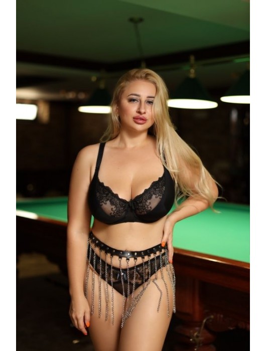 Черно-серебристая портупея-юбка plus size с цепочками - БДСМ Арсенал - купить с доставкой в Петропавловске-Камчатском