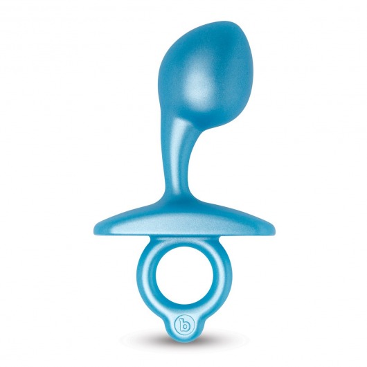 Голубая анальная пробка для массажа простаты Bulb Silicone Prostate Plug - 10,7 см. - b-Vibe - в Петропавловске-Камчатском купить с доставкой