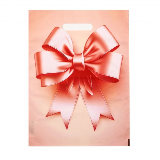 Пакет с принтом в виде банта с вырубной ручкой (30х40 см) - Сима-Ленд - купить с доставкой в Петропавловске-Камчатском