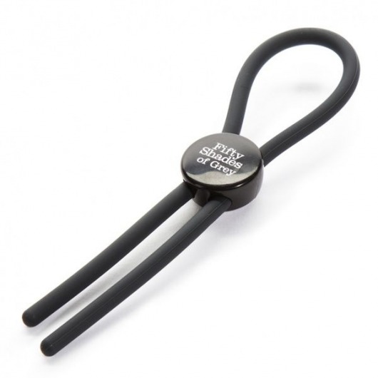 Тёмно-серое эрекционное кольцо с зажимом Again and Again Adjustable Cock Ring - Fifty Shades of Grey - в Петропавловске-Камчатском купить с доставкой