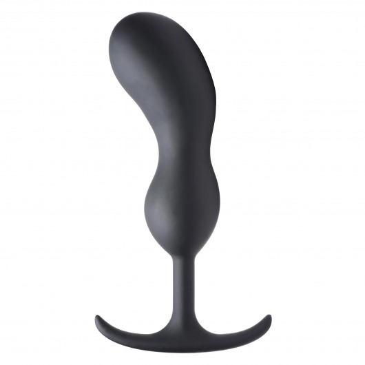 Черный массажер простаты с утяжелителями Premium Silicone Weighted Prostate Plug XL - 20,8 см. - XR Brands - в Петропавловске-Камчатском купить с доставкой