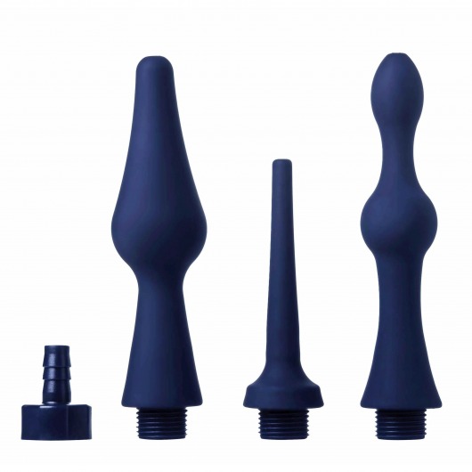 Набор из 3 универсальных насадок для анального душа Universal 3 Piece Silicone Enema Attachment Set - XR Brands - купить с доставкой в Петропавловске-Камчатском
