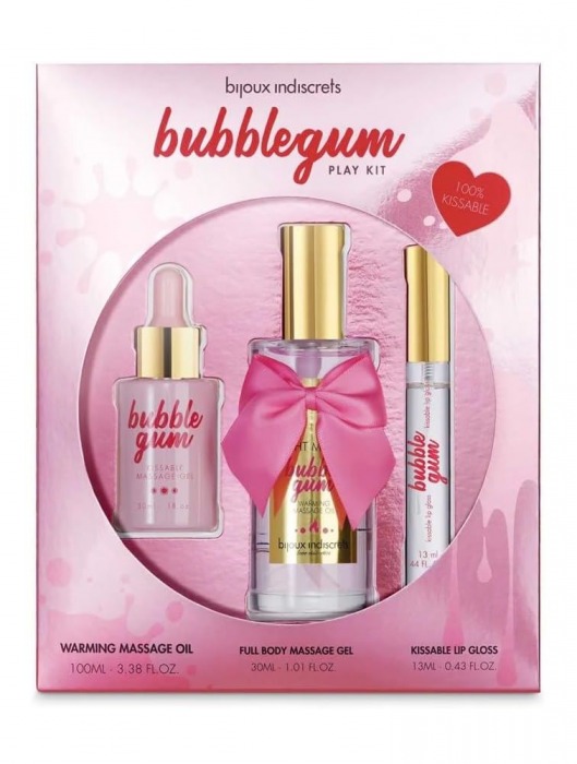Набор средств для массажа и ласк Bubblegum Play Kit - Bijoux Indiscrets - купить с доставкой в Петропавловске-Камчатском