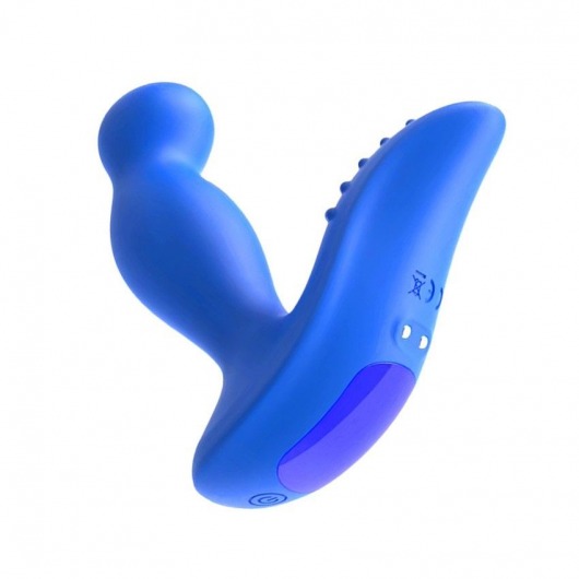 Синий вибромассажер простаты 3,5’’ Remote Control P-spot Massager - 12,5 см. - Erokay - в Петропавловске-Камчатском купить с доставкой