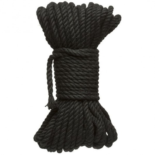 Черная верёвка для связывания и фиксации Bind Tie - 15,24 м. - Doc Johnson - купить с доставкой в Петропавловске-Камчатском