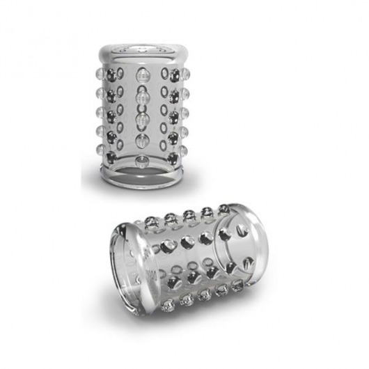 Прозрачная насадка на пенис с шишечками STAY HARD COCK SLEEVE 02 CLEAR - Blush Novelties - в Петропавловске-Камчатском купить с доставкой