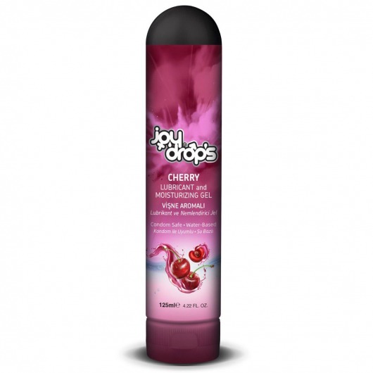 Смазка на водной основе Cherry с ароматом вишни -  125 мл. - JoyDrops - купить с доставкой в Петропавловске-Камчатском