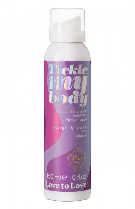 Массажная хрустящая пенка Tickle My Body Coconut с ароматом кокоса - 150 мл. - Love to Love - купить с доставкой в Петропавловске-Камчатском