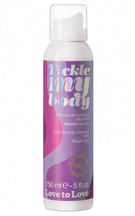 Массажная хрустящая пенка Tickle My Body Fresh Mint с ароматом мяты - 150 мл. - Love to Love - купить с доставкой в Петропавловске-Камчатском
