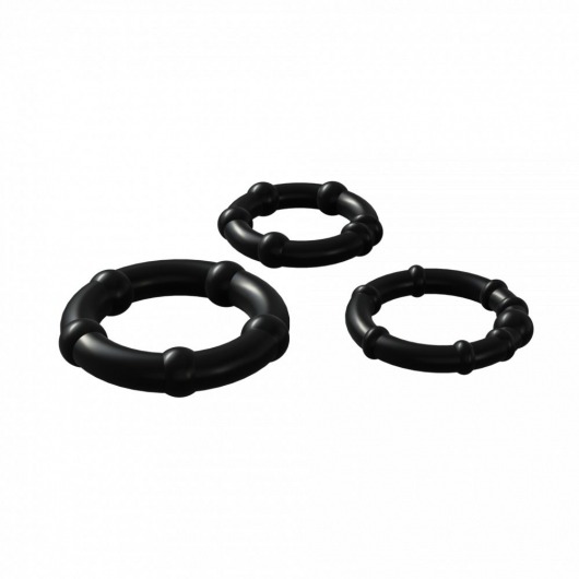 Набор из 3 черных эрекционных колец Babooom Ring Set - Adrien Lastic - в Петропавловске-Камчатском купить с доставкой