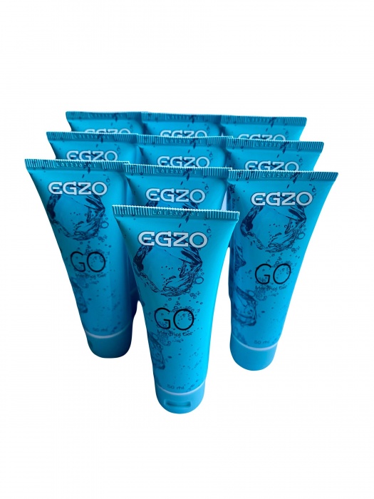 Набор из 10 пролонгирующих лубрикантов на водной основе Egzo Go (по 50 мл.) - EGZO - купить с доставкой в Петропавловске-Камчатском