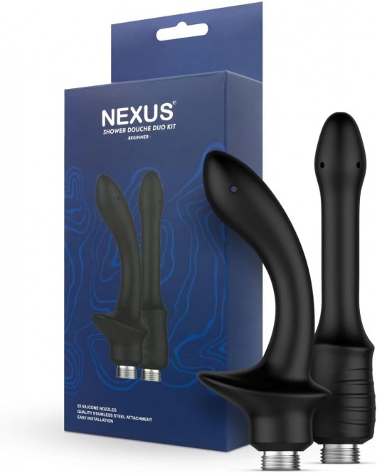 Набор из 2 насадок для анального душа Shower Douche Duo Kit Beginner - Nexus Range - купить с доставкой в Петропавловске-Камчатском