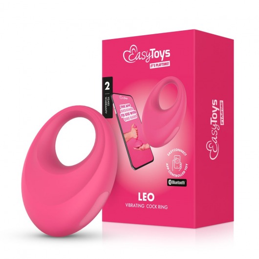 Розовое интерактивное эрекционное виброкольцо Leo - Easy toys - в Петропавловске-Камчатском купить с доставкой