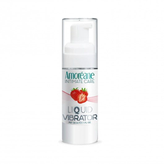 Жидкий вибратор со вкусом клубники Amoreane Strawberry - 30 мл. - Amoreane - купить с доставкой в Петропавловске-Камчатском