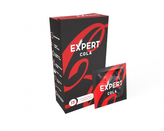Презервативы с ароматом колы Expert Cola - 15 шт. - Expert - купить с доставкой в Петропавловске-Камчатском
