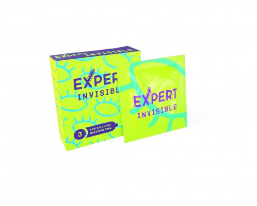 Ультратонкие презервативы Expert Invisible - 3 шт. - Expert - купить с доставкой в Петропавловске-Камчатском