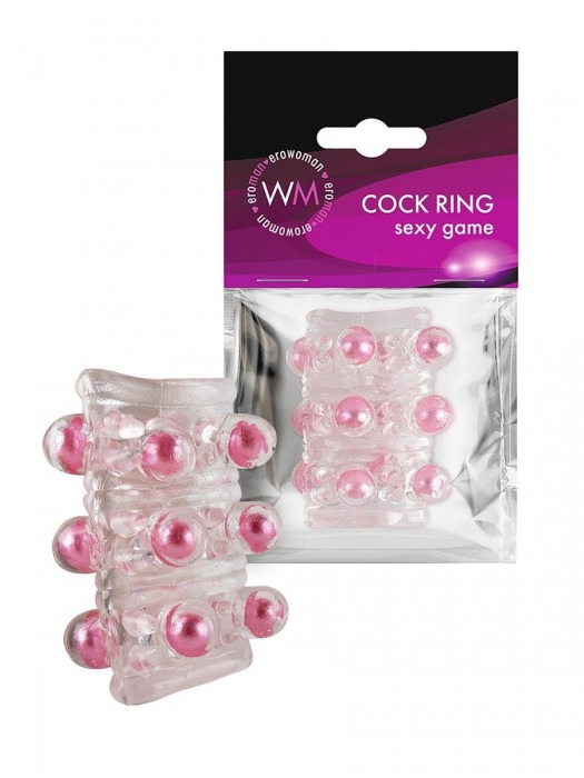 Прозрачная сквозная насадка на пенис с цветными шариками - Erowoman-Eroman - в Петропавловске-Камчатском купить с доставкой