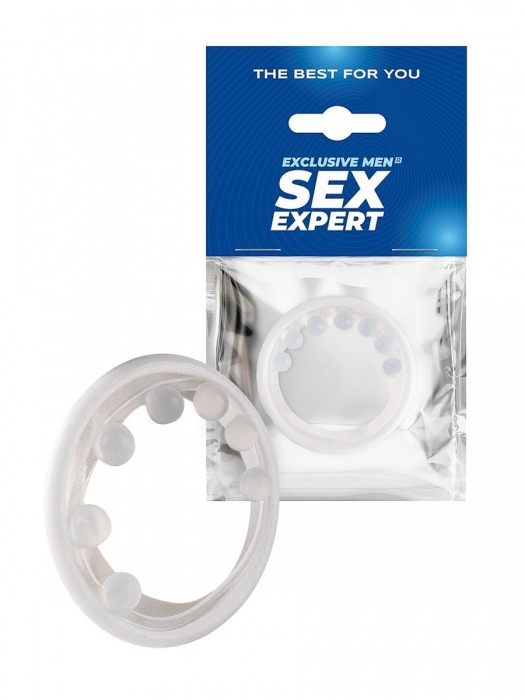 Эрекционное кольцо с мягкой стимулирующей насадкой - Sex Expert - в Петропавловске-Камчатском купить с доставкой