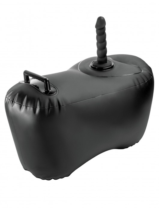 Черное надувное кресло с платформой для фиксации дилдо Body Dock Inflatable Love Seat - Pipedream - купить с доставкой в Петропавловске-Камчатском